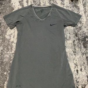 Nike pro grey v neck